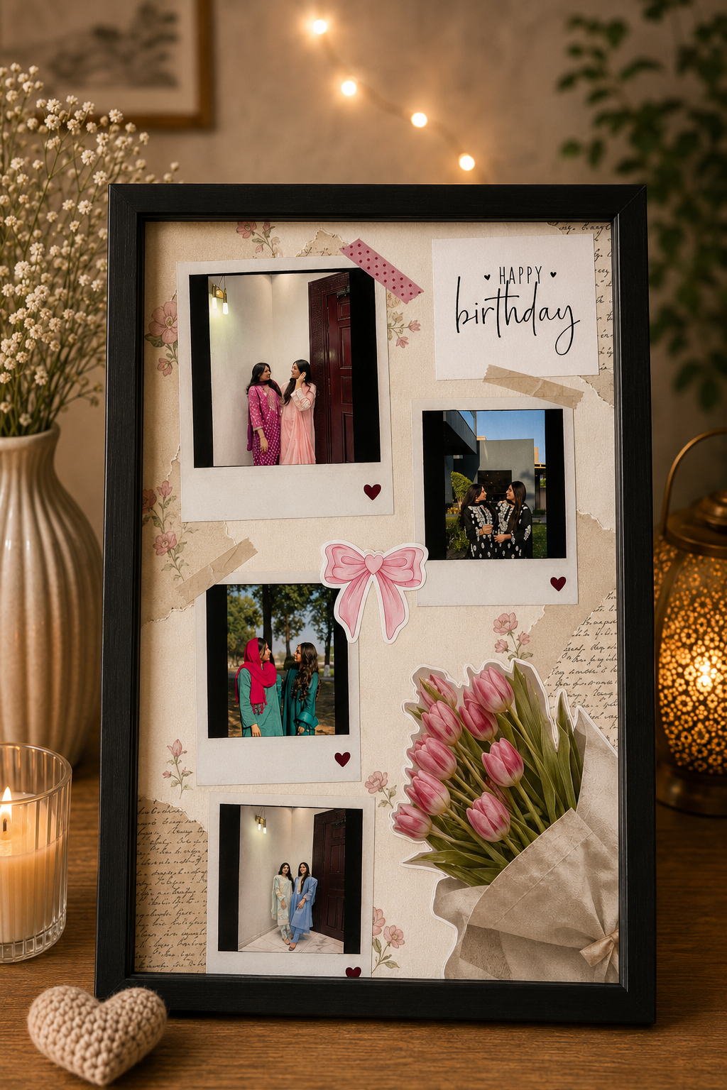 Birthday Collage Of 4 Photos