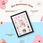 Baby birth announcement frame