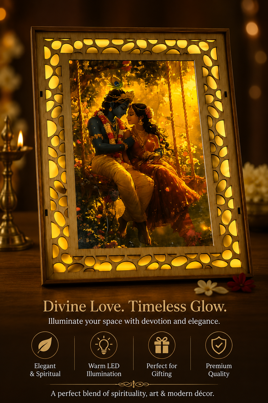 Krishna Ji Lighing Frame