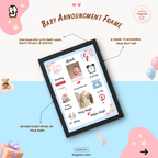Baby birth announcement frame