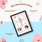 Baby birth announcement frame