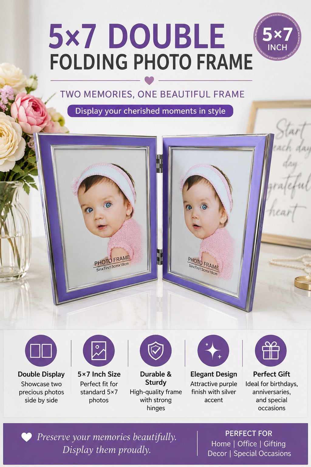 Double Photo Frame 5*7 Size
