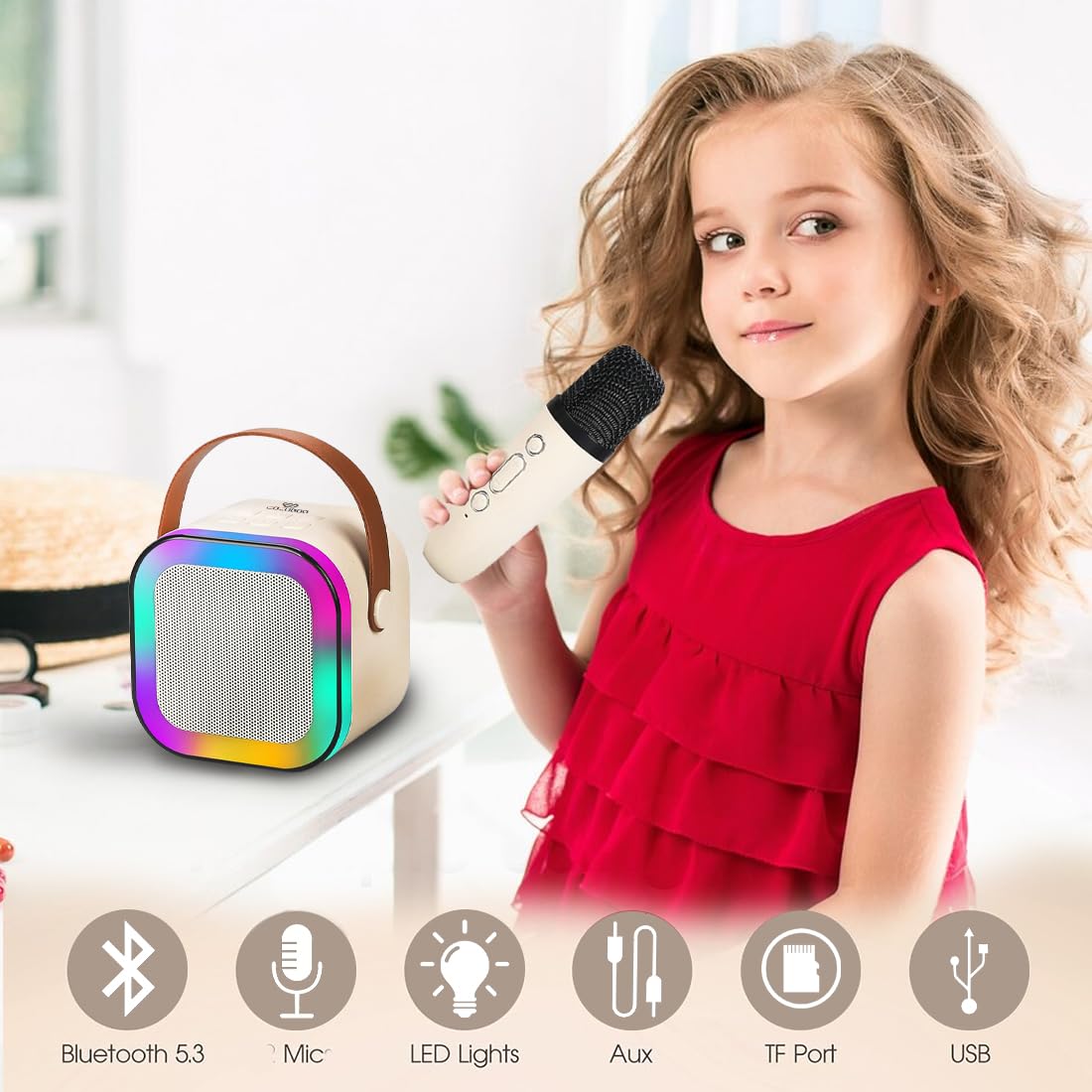 Rechargeable Karaoke Mic with Speaker