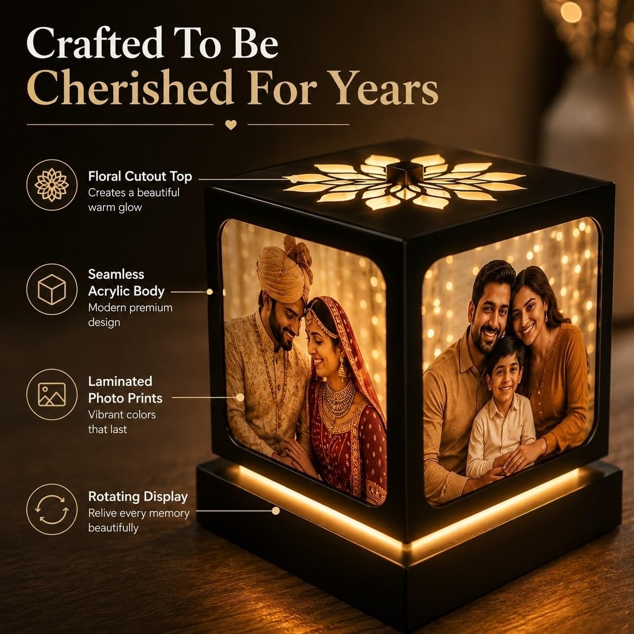 Personalized Rotating Photo Lamp