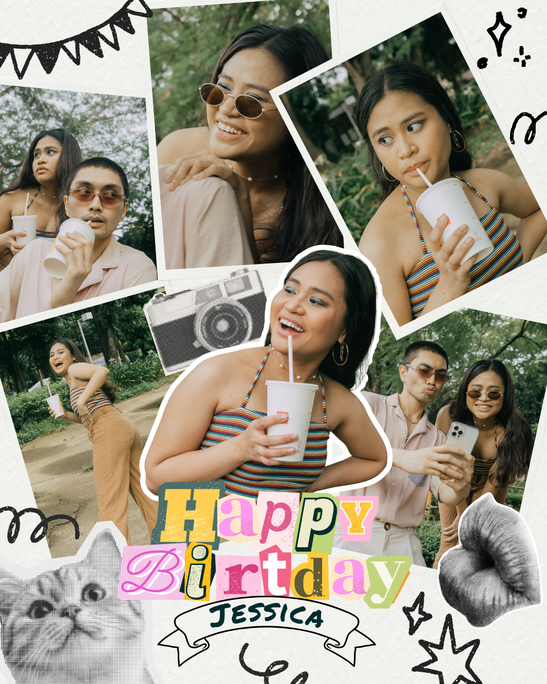 Birthday Collage of 7 photos