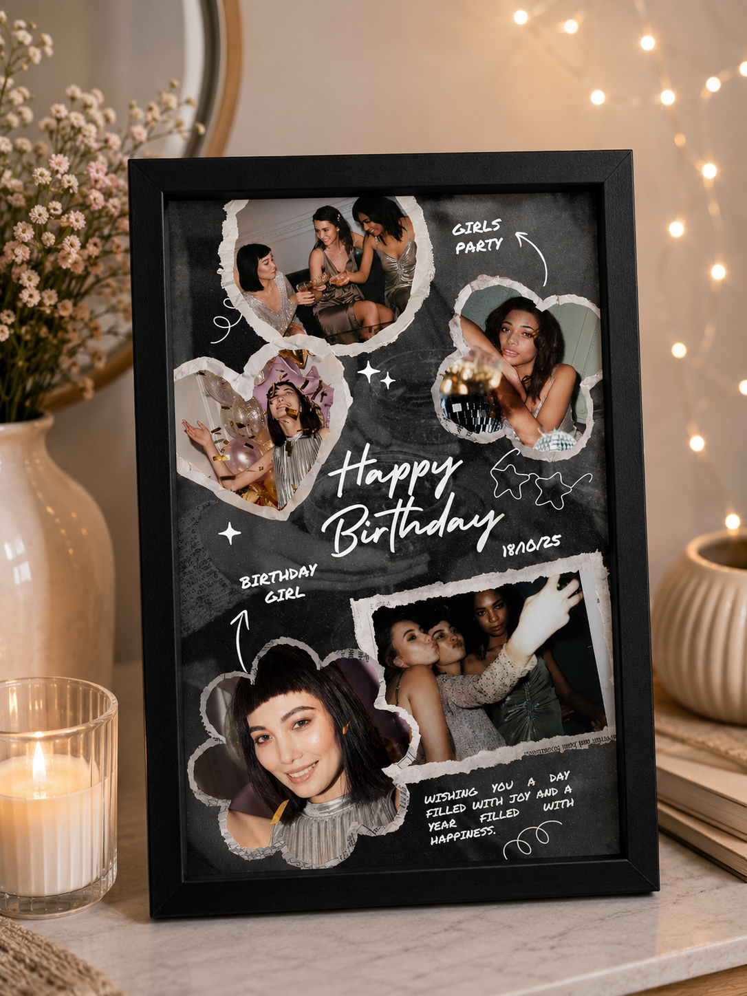 Birthday Collage of 5 Photos